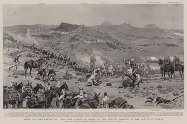With the Nile Expedition, the Main Attack at Dawn on the Dervish Position at the Battle of Firket